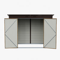 8x4FT Metal Garden Storage Shed with Lockable Double Doors