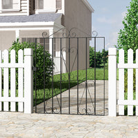 Black Arched Top Lockable Rust Resistant Iron Garden Gate
