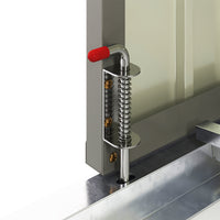 floor anchor locking mechanism detail for enhanced bike security inside outdoor shed