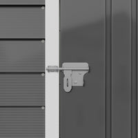 4x6ft Pent Roof Metal Garden Storage Shed with Lockable Door