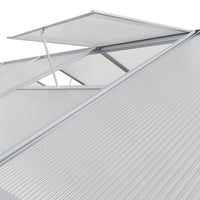Close-up of Window Opening Feature on 10x6ft Aluminium Greenhouse – Provides Optimal Ventilation