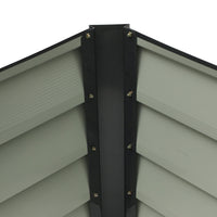 Close-up of internal corner of 7-shape raised garden bed – sturdy construction for efficient planting