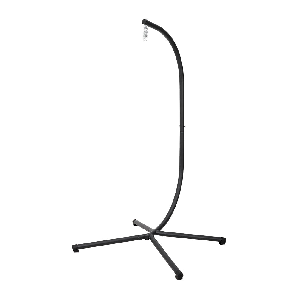 Grey Garden Swing Chair with Stand and Cushion
