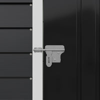 4x6ft Pent Roof Metal Garden Storage Shed with Lockable Door