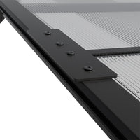 Mounting Plate and Screw Fixing Details of 12x10ft Grey Wall-Mounted Canopy