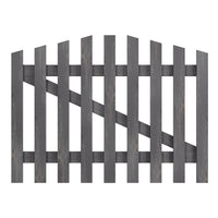 Grey Arched Top Spruce Wood Garden Gate with T Hinges & Bolt