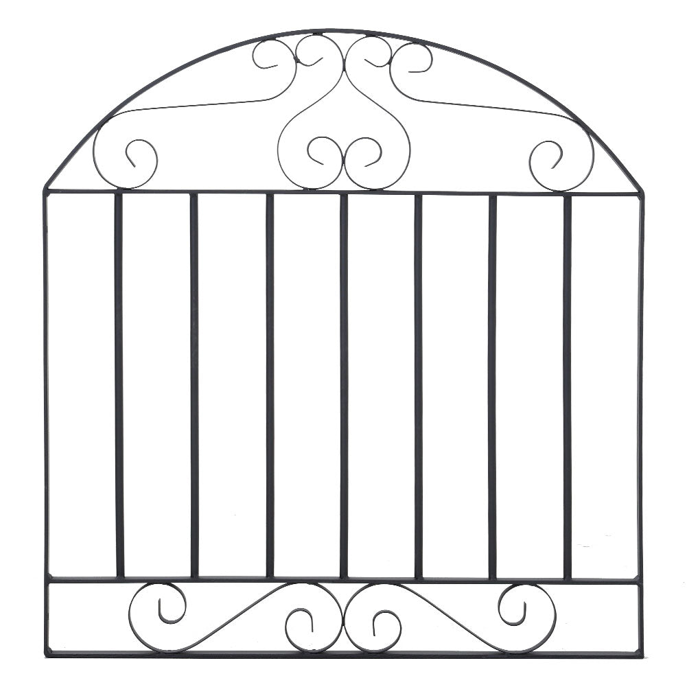 Black Arched Top Lockable Rust Resistant Metal Garden Gate