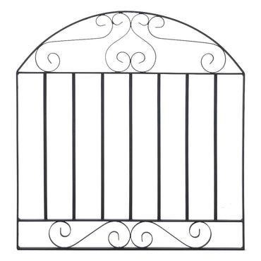 Black Arched Top Lockable Rust Resistant Metal Garden Gate