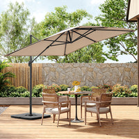3M Garden Steel Square Cantilever Parasol Umbrella