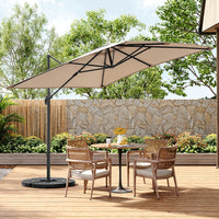 3M Garden Steel Square Cantilever Parasol Umbrella