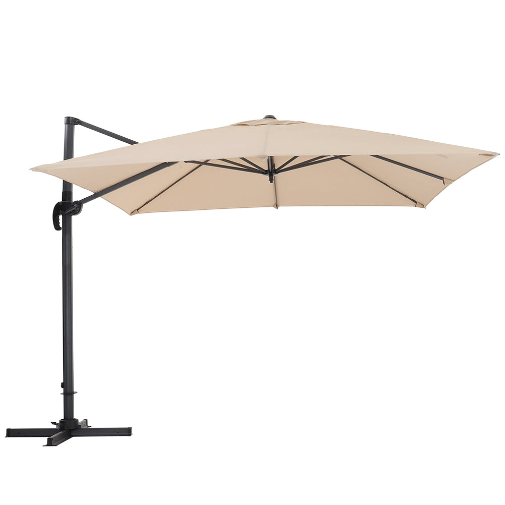 3M Garden Steel Square Cantilever Parasol Umbrella