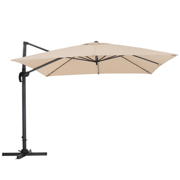 3M Garden Steel Square Cantilever Parasol Umbrella
