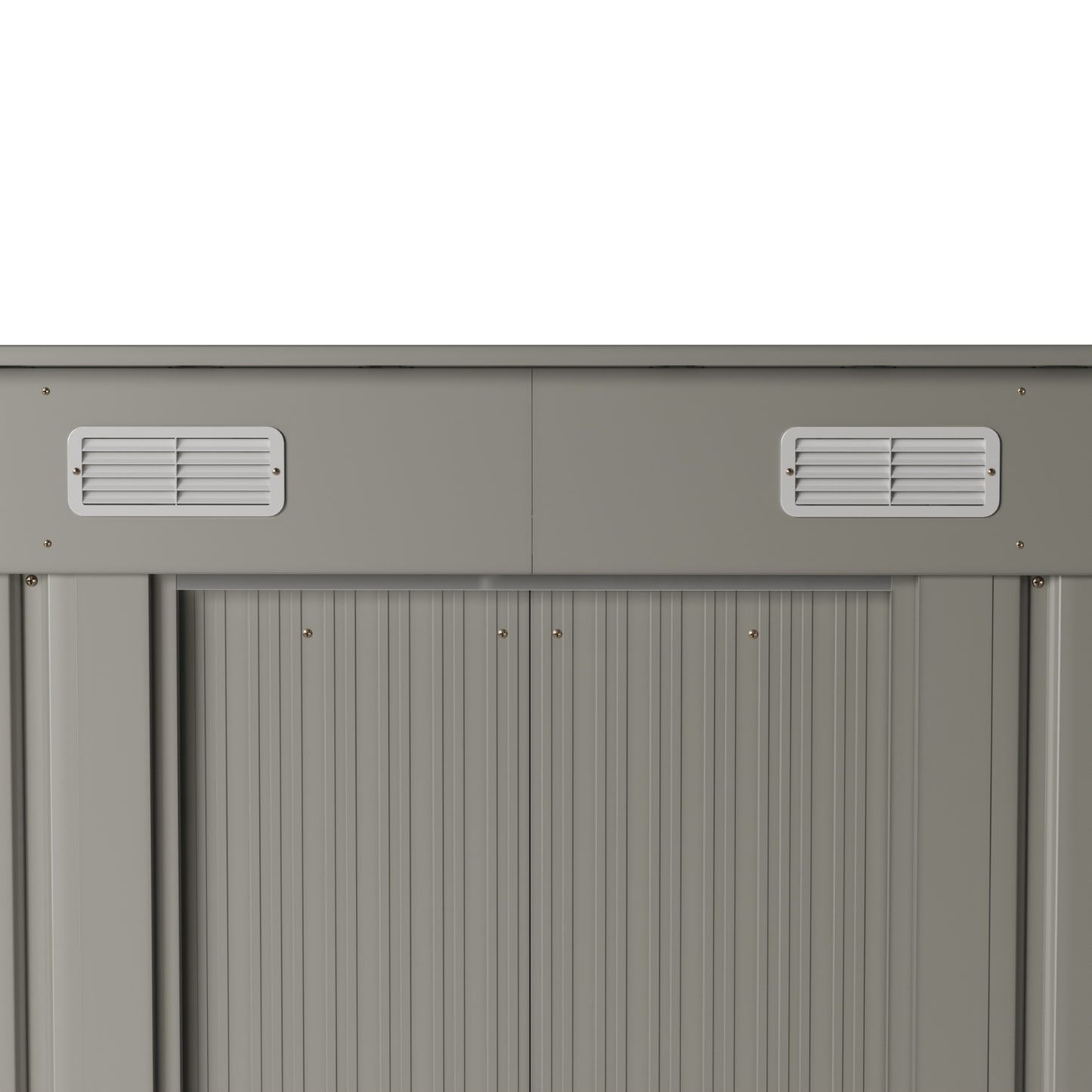 6x4FT Metal Garden Storage Shed with Lockable Sliding Doors