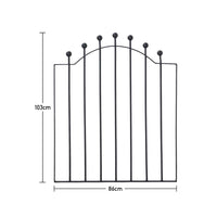Black Arched Top Metal Lockable Garden Gate