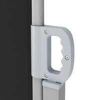 Close-up of Pull Handle Mechanism on 300x180 cm Grey Retractable Privacy Awning