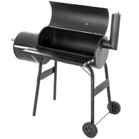 Charcoal BBQ Grill with Offset Smoker – Full Product View on White Background