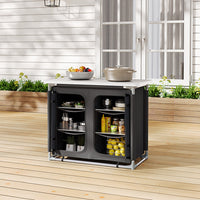 Foldable Camping Cupboard Storage Table for Outdoor Cooking and Food Preparation
