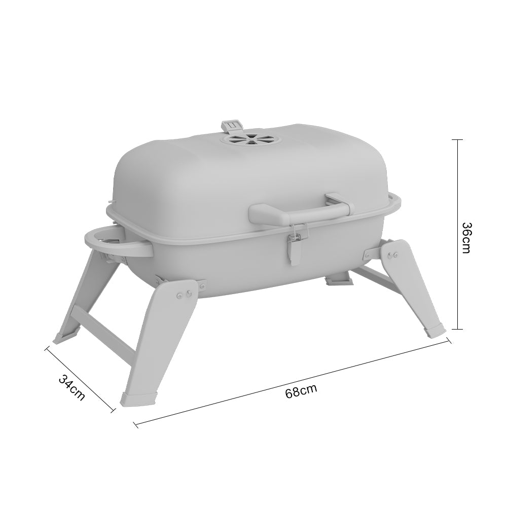 Portable Tabletop Charcoal BBQ Grill Dimensions – Width, Height, and Depth Displayed in CM