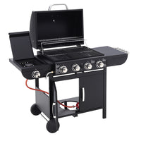 5 Burner Gas BBQ Grill Outdoor Cooking Barbecue with Side Burner