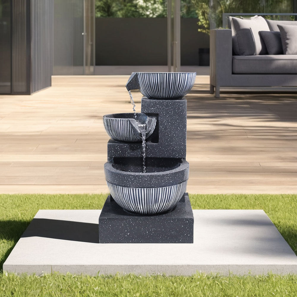 3-Tie Garden Rockery Bowls Fountain