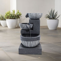 3-Tie Garden Rockery Bowls Fountain