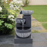 3-Tie Garden Rockery Bowls Fountain
