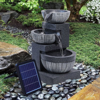 3-Tie Garden Rockery Bowls Fountain