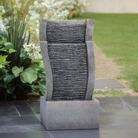 Garden Modern Slate Cascading Fountain with LED