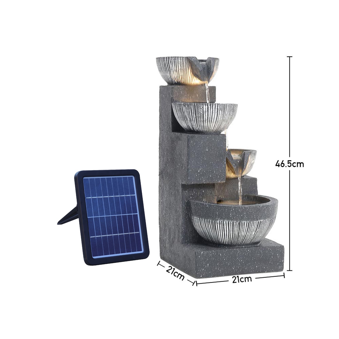 Garden Solar Nature Fountain with LED