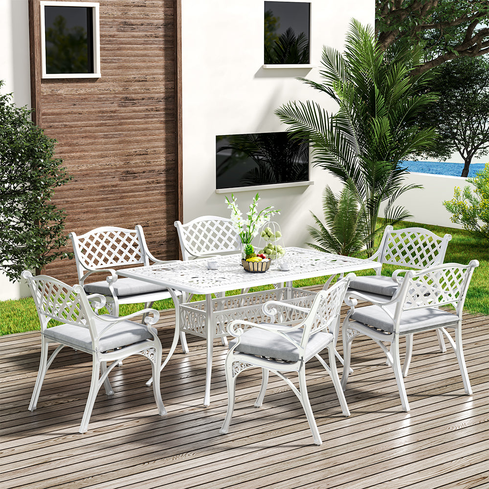 Garden Aluminium Patio Table and Seater Set
