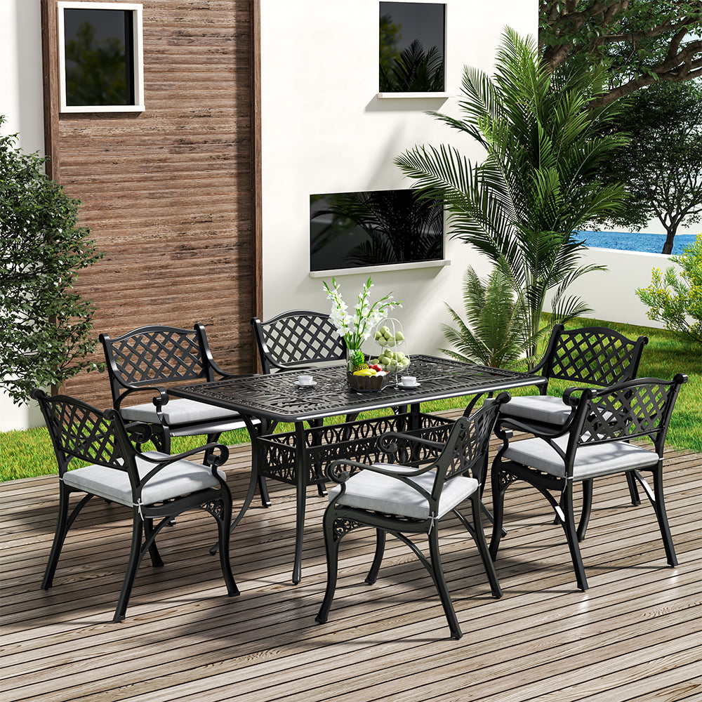 Garden Aluminium Patio Table and Seater Set
