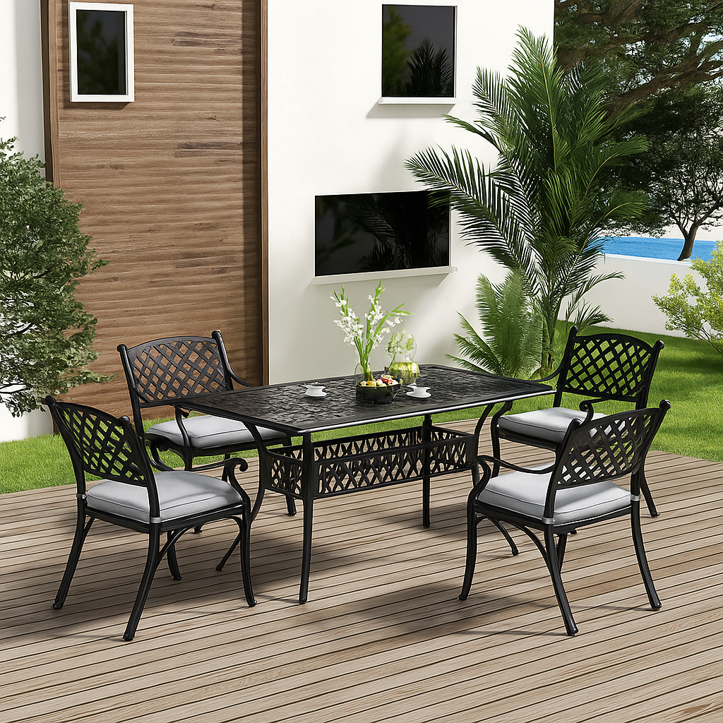 Garden Aluminium Patio Table and Seater Set