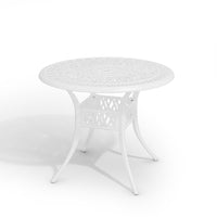 Vintage Round Cast Aluminum Garden Bistro Table, AI1045 Living and Home 