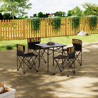 5-in-1 Portable Camping Table and Chairs Set with Carry Bag – Foldable Outdoor Dining Furniture