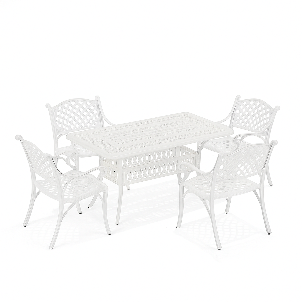 Garden Aluminium Patio Table and Seater Set