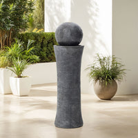 Garden Backyard Modern Cylindrical Water Polo Fountain