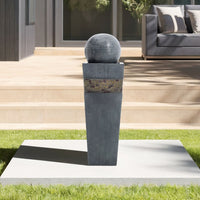 Garden Electric Resin Fountain Navy Blue