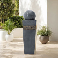Garden Electric Resin Fountain Navy Blue