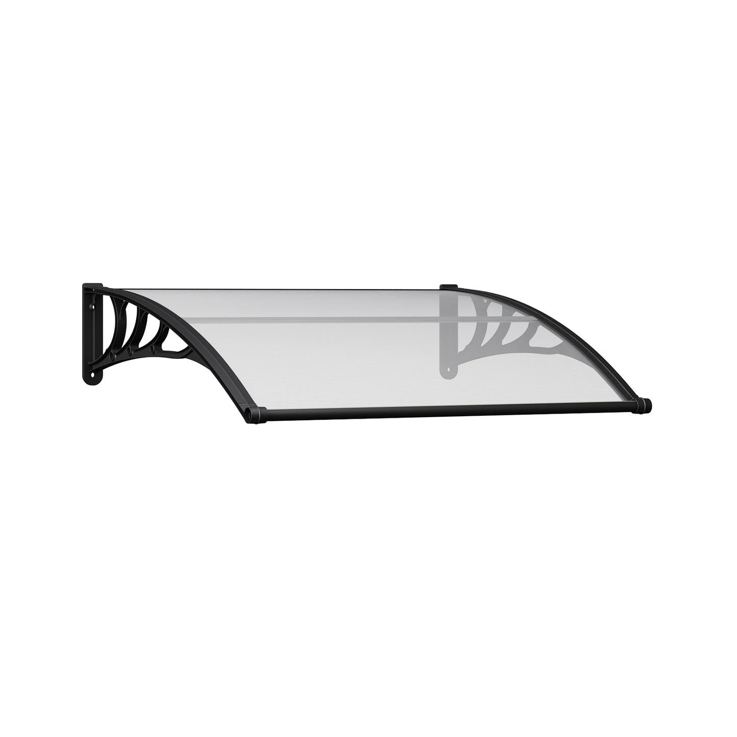 Black Modern Door Canopy Awning UV Protected Polycarbonate Roof