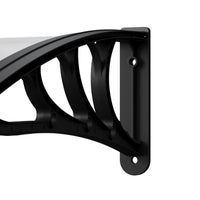 Black Modern Door Canopy Awning UV Protected Polycarbonate Roof