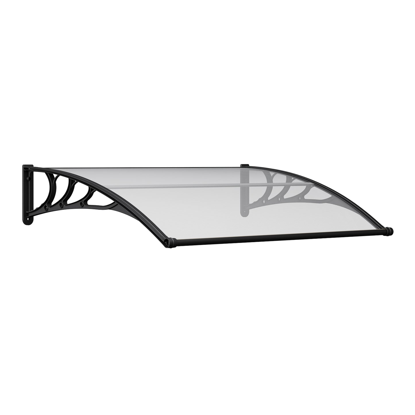 Black Modern Door Canopy Awning UV Protected Polycarbonate Roof