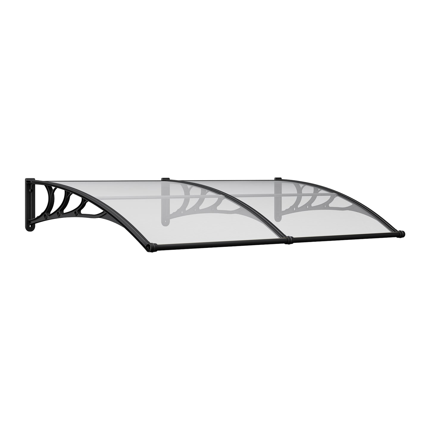 Black Modern Door Canopy Awning UV Protected Polycarbonate Roof
