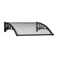 Black Modern Door Window Awning UV Protection Polycarbonate Canopy
