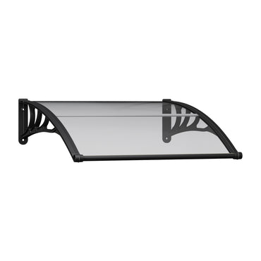 Black Modern Door Window Awning UV Protection Polycarbonate Canopy