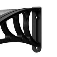 Black Modern Door Window Awning UV Protection Polycarbonate Canopy