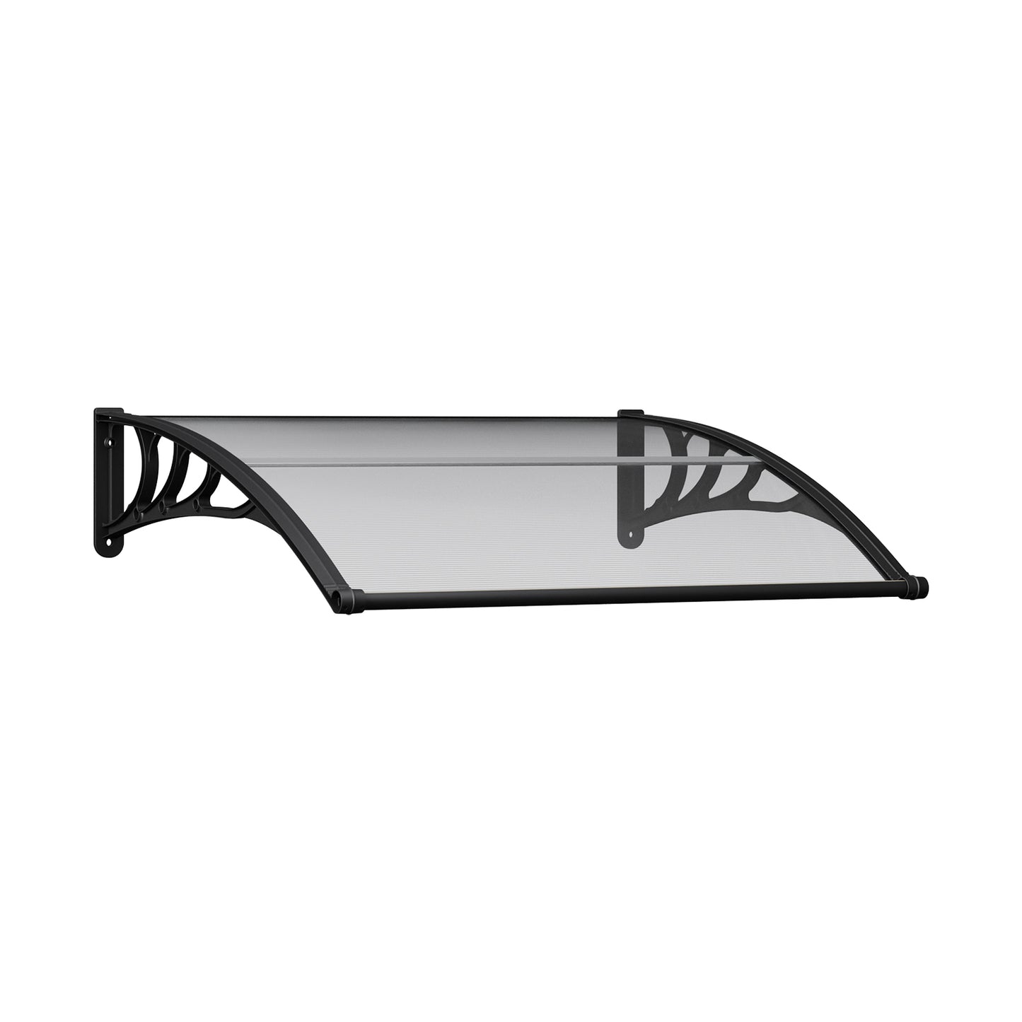 Black Modern Door Window Awning UV Protection Polycarbonate Canopy