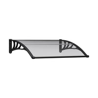 Black Modern Door Window Awning UV Protection Polycarbonate Canopy