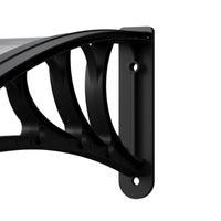 Black Modern Door Window Awning UV Protection Polycarbonate Canopy