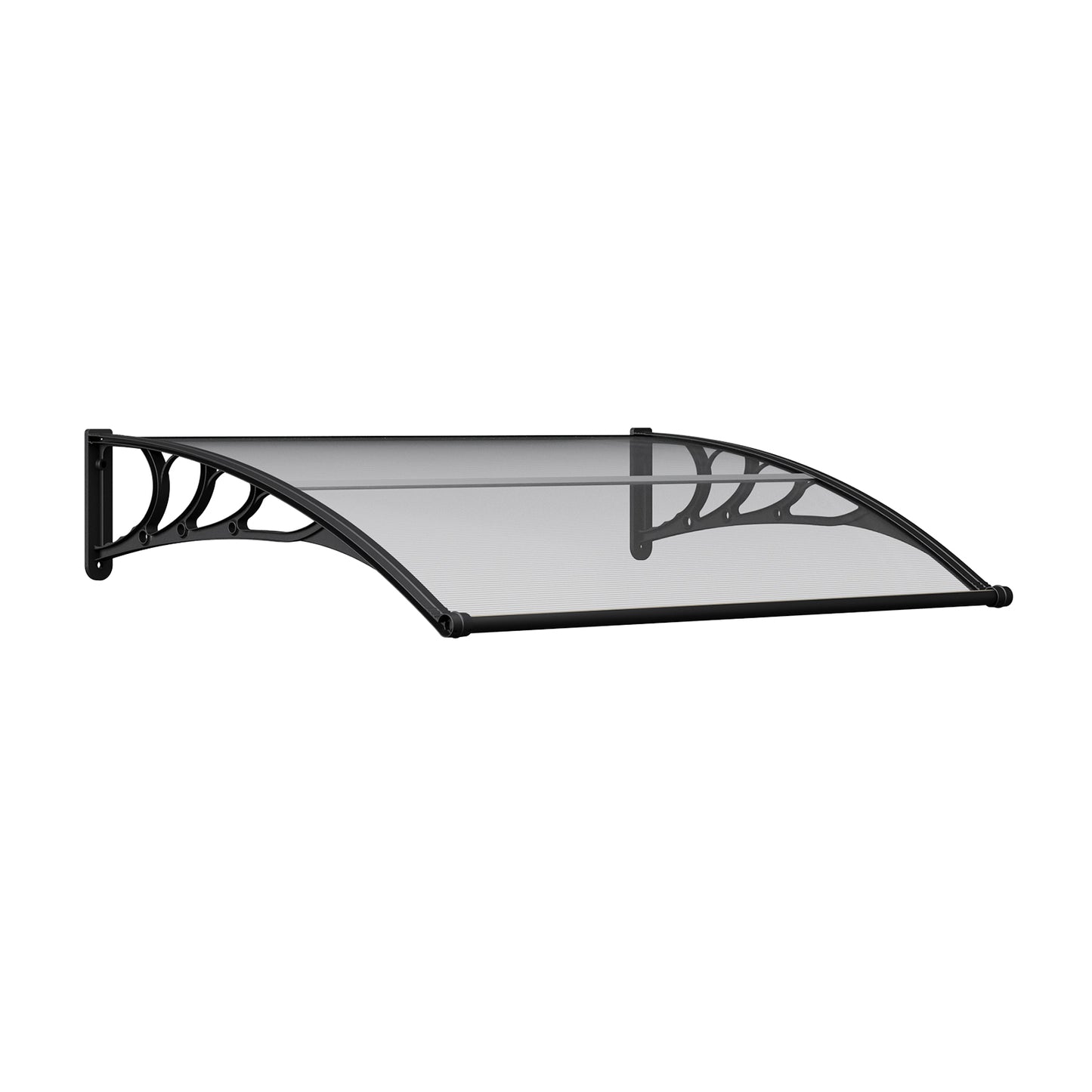 Black Modern Door Window Awning UV Protection Polycarbonate Canopy