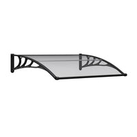 Black Modern Door Window Awning UV Protection Polycarbonate Canopy